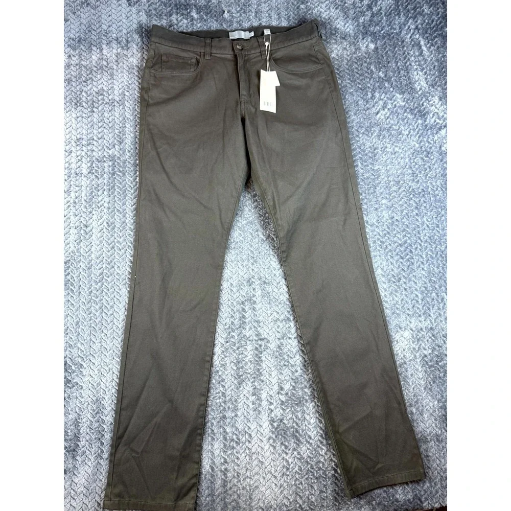 Vince Dylan Slim 5 Pocket Pants Mens 31 Brown Twill Cotton Stretch Mid Rise
